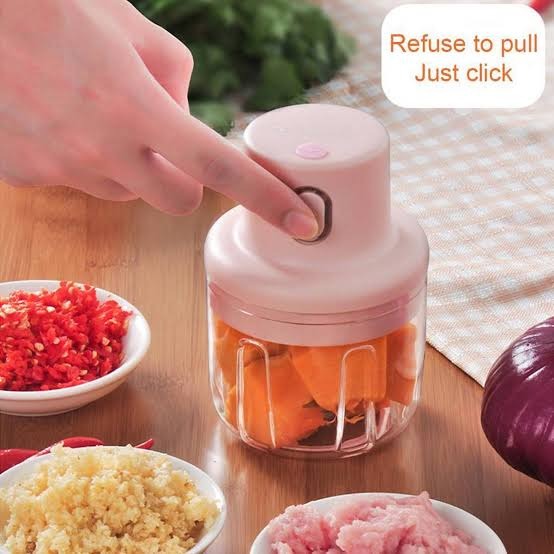 Mini Food Chopper Portable USB Rechargeable
