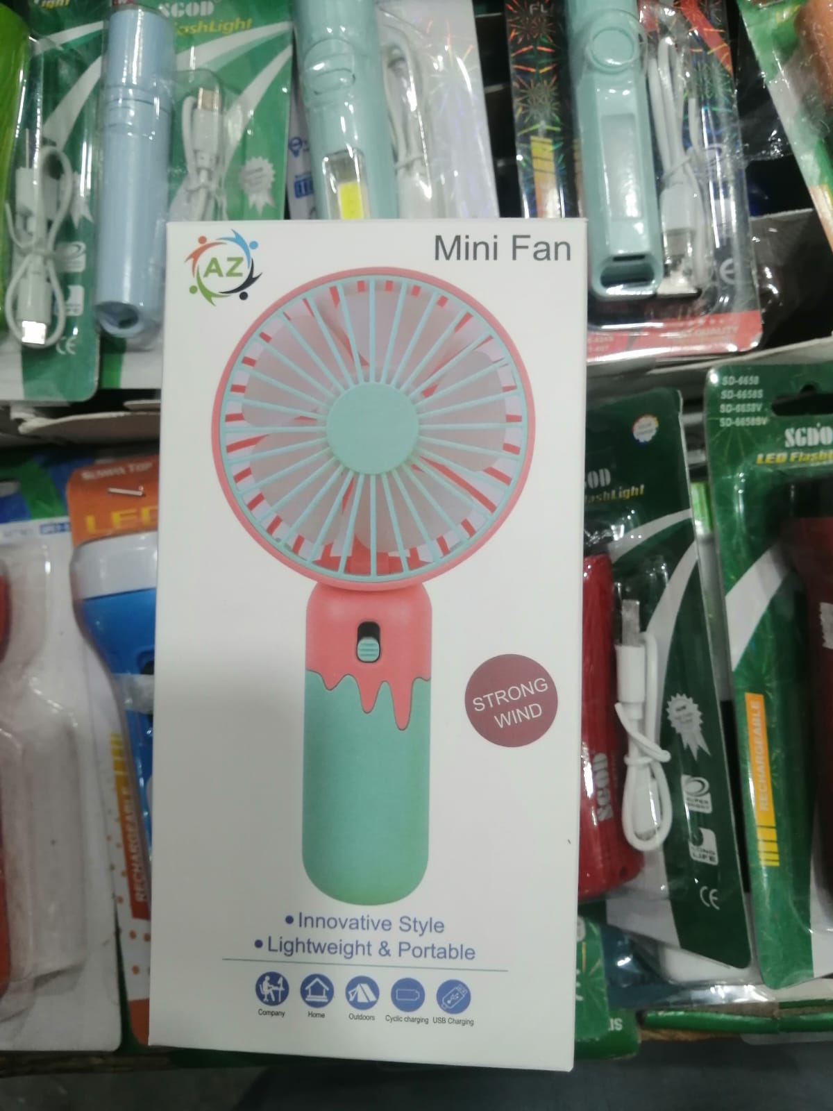 Rechargeable Mini Multifunctional Cooling Fan