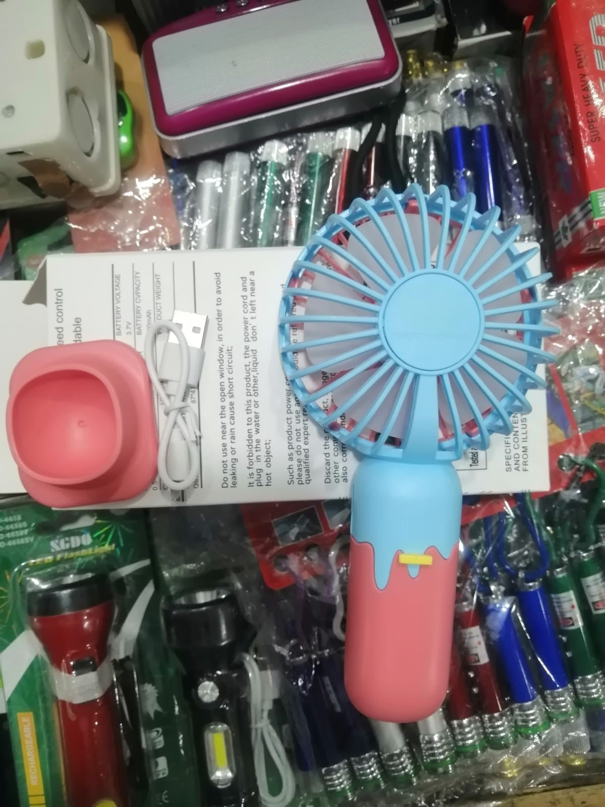 Rechargeable Mini Multifunctional Cooling Fan